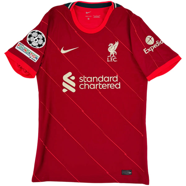 2021-22 Liverpool Thuis Shirt Van Dijk - 9/10 - (S) - Oldschool Voetbalshirts