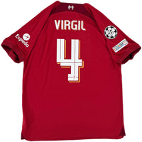 2022-23 Liverpool Thuis Shirt Van Dijk #4 - 10/10 - (L) - Oldschool Voetbalshirts