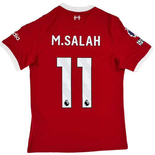 2023-24 Liverpool Thuis Shirt Salah - 10/10 - (S) - Oldschool Voetbalshirts