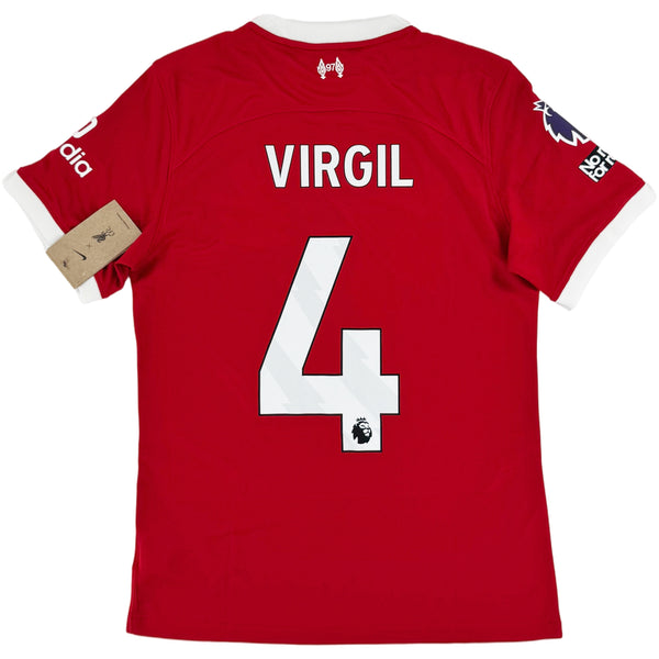 2023-24 Liverpool Thuis Shirt Van Dijk - Nieuw - (S) - Oldschool Voetbalshirts
