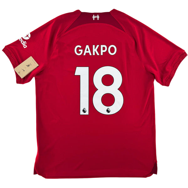 2022-23 Liverpool Thuis Shirt Gakpo #18 - Nieuw - (L) - Oldschool Voetbalshirts