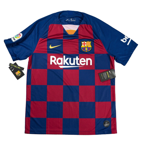 2019-20 Barcelona Thuis Shirt - 10/10 - (XL) - Oldschool Voetbalshirts