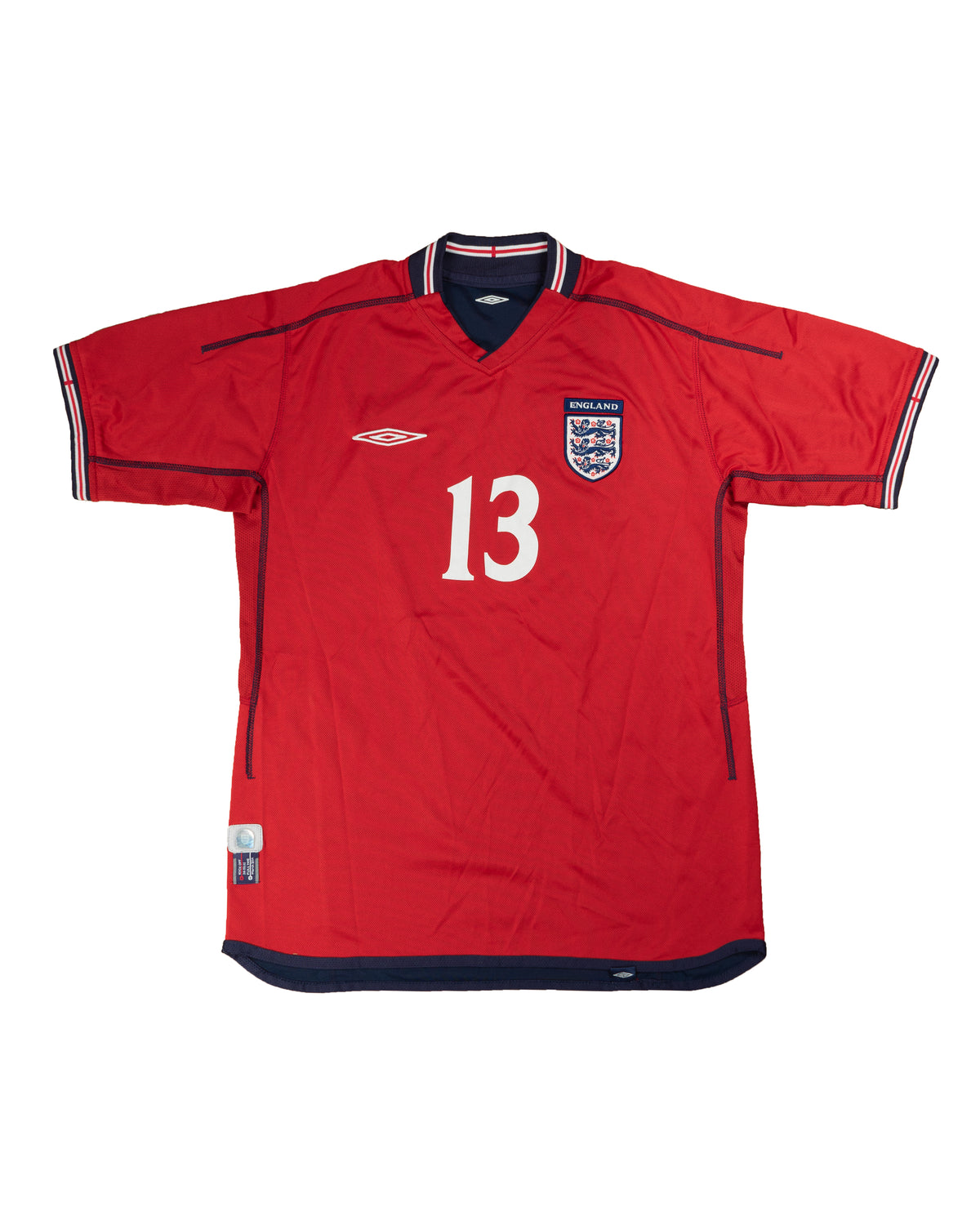 England - Away Kit - Euro 2004 - #13 - Size M