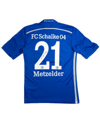 Schalke 04 - Thuistenue - 2014/2016 - METZELDER #21 - Maat S - Oldschool Voetbalshirts