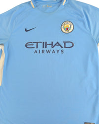 2017-18 Manchester City Thuis Shirt De Bruyne #17 - 8/10 - (XL) - Oldschool Voetbalshirts