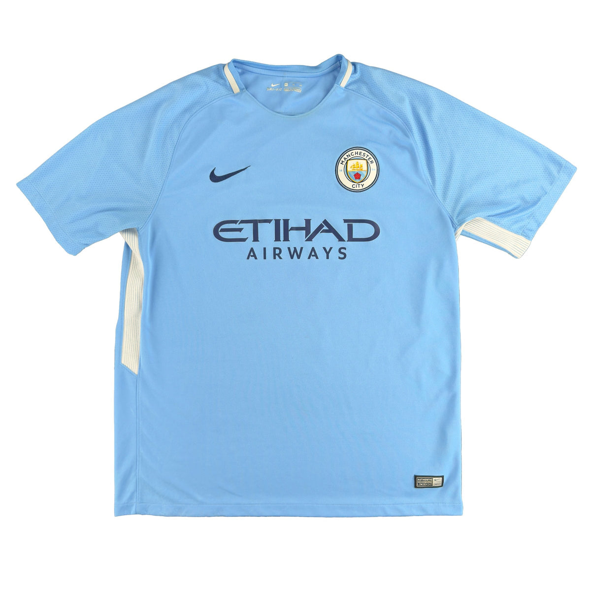 2017-18 Manchester City Thuis Shirt De Bruyne #17 - 8/10 - (XL) - Oldschool Voetbalshirts