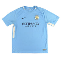 2017-18 Manchester City Thuis Shirt De Bruyne #17 - 8/10 - (XL) - Oldschool Voetbalshirts