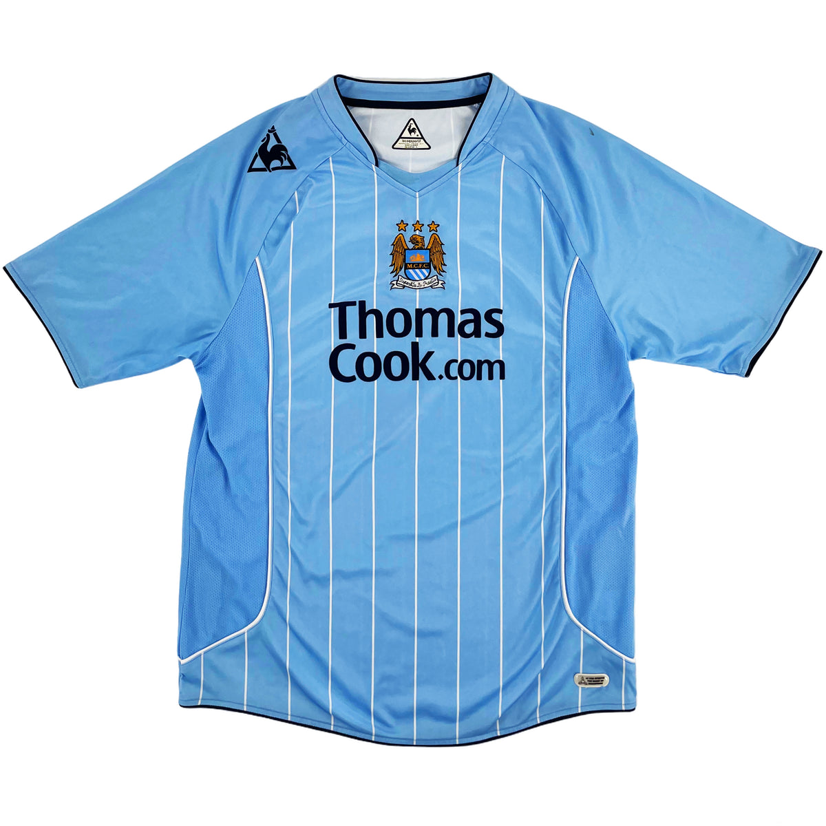 2007-08 Manchester City Thuis Shirt - 8/10 - (L) - Oldschool Voetbalshirts