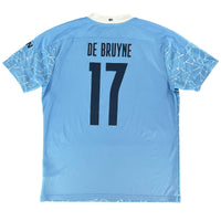 2020-21 Manchester City Thuis Shirt De Bruyne #17 - 10/10 - (L) - Oldschool Voetbalshirts