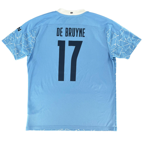 2020-21 Manchester City Thuis Shirt De Bruyne #17 - 10/10 - (L) - Oldschool Voetbalshirts