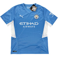 2021-22 Manchester City Thuis Shirt - 10/10 - (L) - Oldschool Voetbalshirts