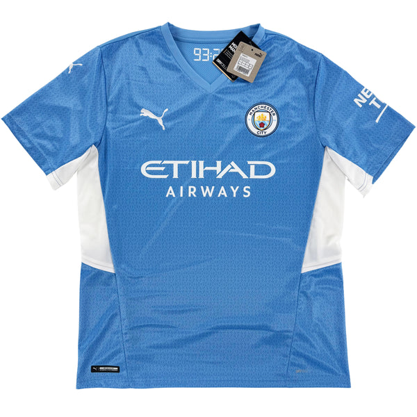 2021-22 Manchester City Thuis Shirt - 10/10 - (L) - Oldschool Voetbalshirts