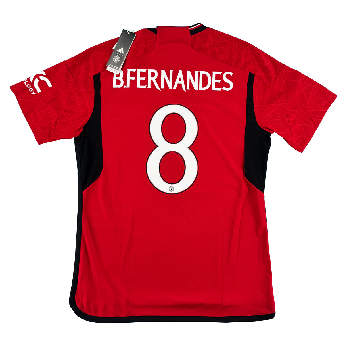2023-24 Manchester United Thuis Shirt B. Fernandes #8 - 10/10 - (L) - Oldschool Voetbalshirts