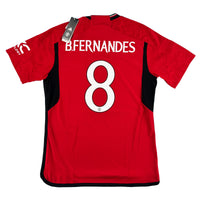 2023-24 Manchester United Thuis Shirt B. Fernandes #8 - 10/10 - (L) - Oldschool Voetbalshirts
