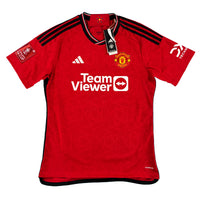 2023-24 Manchester United Thuis Shirt B. Fernandes #8 - 10/10 - (L) - Oldschool Voetbalshirts