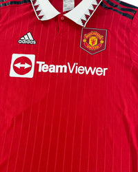 2022-23 Manchester United Authentic Thuis Shirt B. Fernandes #18 - 10/10 - (L) - Oldschool Voetbalshirts