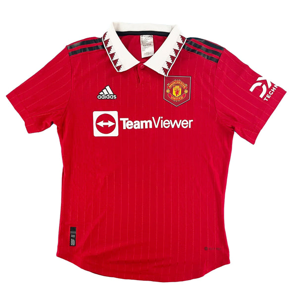 2022-23 Manchester United Authentic Thuis Shirt B. Fernandes #18 - 10/10 - (L) - Oldschool Voetbalshirts
