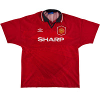 1994-96 Manchester United Thuis Shirt Cantona - Oldschool Voetbalshirts