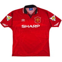 1994-96 Manchester United Thuis Shirt - Oldschool Voetbalshirts