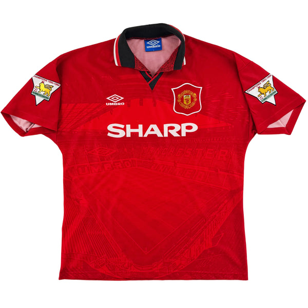 1994-96 Manchester United Thuis Shirt - Oldschool Voetbalshirts