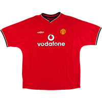 2000-02 Manchester United Thuis Shirt Beckham - Oldschool Voetbalshirts