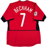 2002-04 Manchester United Thuis Shirt Beckham - Oldschool Voetbalshirts