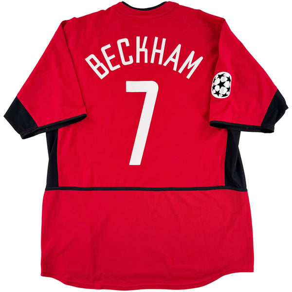 2002-04 Manchester United Thuis Shirt Beckham - Oldschool Voetbalshirts