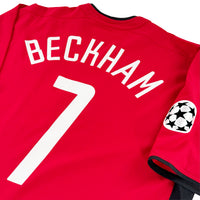 2002-04 Manchester United Thuis Shirt Beckham - Oldschool Voetbalshirts