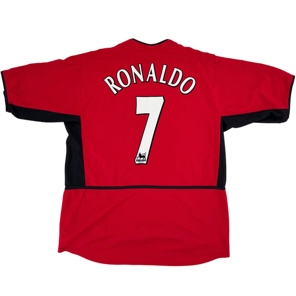 2002-04 Manchester United Thuis Shirt Ronaldo - 10/10 - (XL) - Oldschool Voetbalshirts