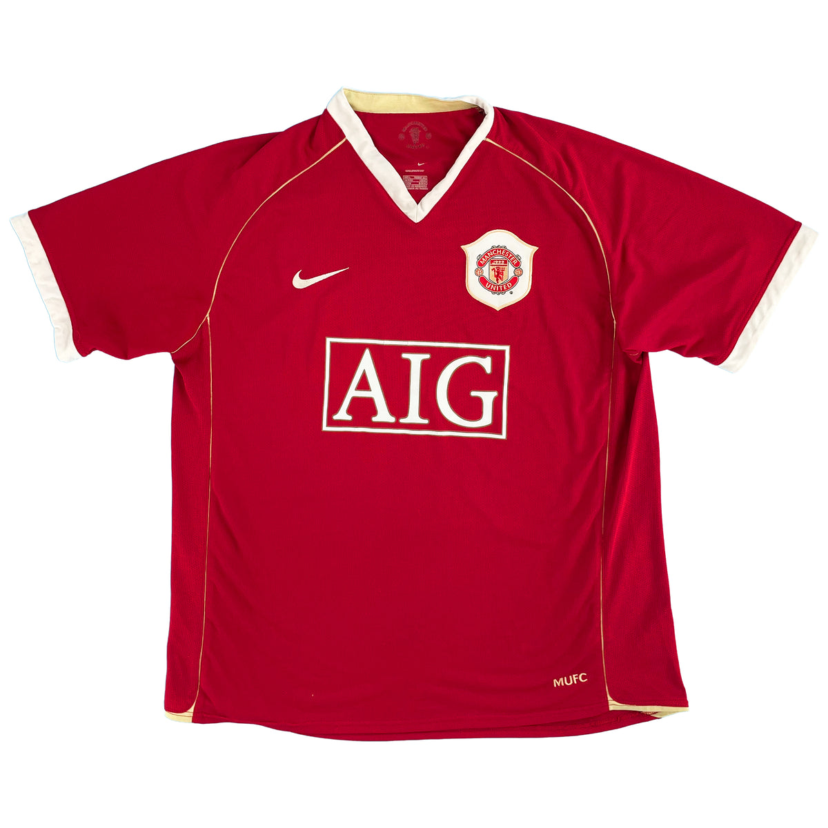 2006-07 Manchester United Thuis Shirt Ronaldo #7 - 8/10 - (L) - Oldschool Voetbalshirts