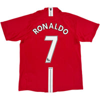 2007-09 Manchester United Thuis Shirt Ronaldo #7 - 10/10 - (L) - Oldschool Voetbalshirts