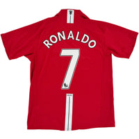 2007-09 Manchester United Thuis Shirt Ronaldo - 9/10 - (M) - Oldschool Voetbalshirts