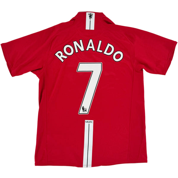 2007-09 Manchester United Thuis Shirt Ronaldo - 9/10 - (M) - Oldschool Voetbalshirts