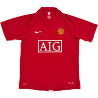 2007-09 Manchester United Thuis Shirt Ronaldo - 9/10 - (M) - Oldschool Voetbalshirts