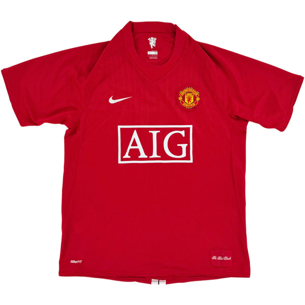 2007-09 Manchester United Thuis Shirt Ronaldo - 9/10 - (M) - Oldschool Voetbalshirts
