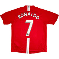 2007-09 Manchester United Thuis Shirt Ronaldo - Oldschool Voetbalshirts