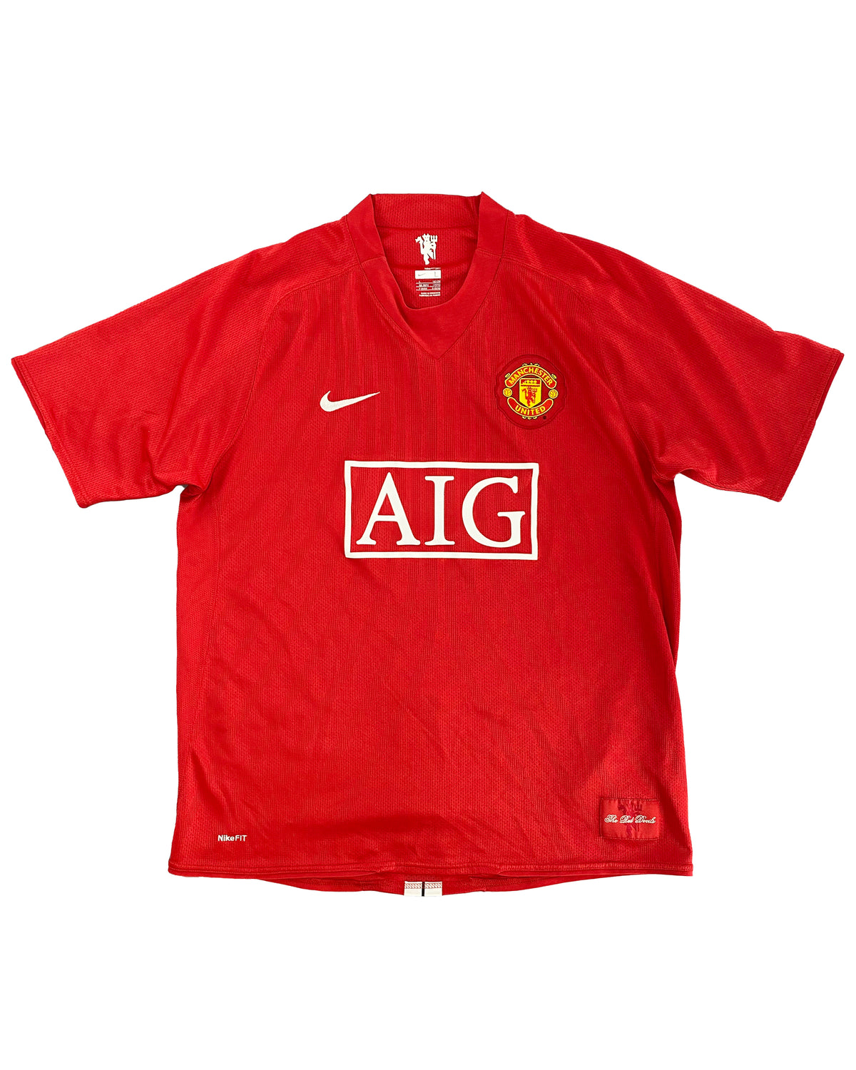 Manchester United - Home Shirt - 2007/09 - Size L