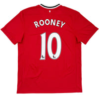 2011-12 Manchester United Thuis Shirt Rooney #10 - 9/10 - (XL)
