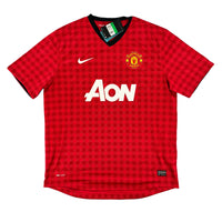 2012-13 Manchester United Thuis Shirt - 9/10 - (XL) - Oldschool Voetbalshirts