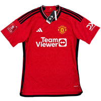 2023-24 Manchester United Thuis Shirt Garnacho #17 - 10/10 - (M) - Oldschool Voetbalshirts