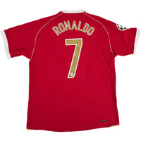 2006-07 Manchester United Thuis Shirt Ronaldo #7 - 9/10 - (L) - Oldschool Voetbalshirts