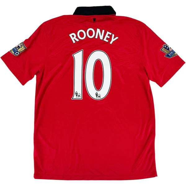 2013-14 Manchester United Thuis Shirt Rooney #10 - 10/10 - (L) - Oldschool Voetbalshirts