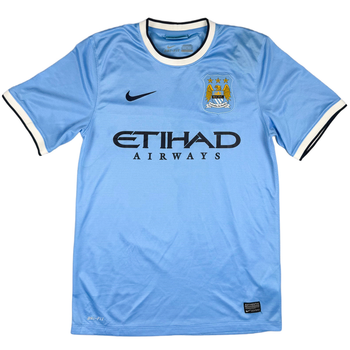 2013-14 Manchester City Thuis Shirt Agüero - Oldschool Voetbalshirts