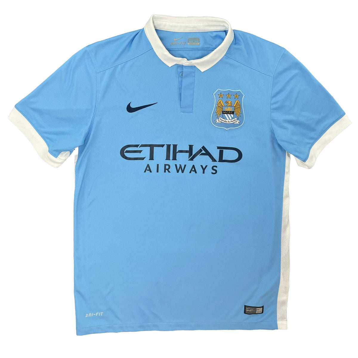 Manchester City - Home Shirt - 2015/16 - Size M - 10/10