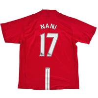 2007-09 Manchester United Thuis Shirt Nani - 8/10 - (L) - Oldschool Voetbalshirts