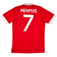 2015-16 Manchester United Thuis Shirt Memphis - Oldschool Voetbalshirts