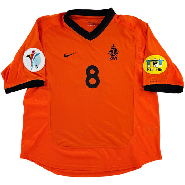 2000 Nederland EK Thuis Shirt Davids #8 - 10/10 - (L) - Oldschool Voetbalshirts