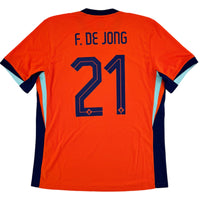 2024 Nederland EK Thuis Shirt F. De Jong - 9/10 - (L)