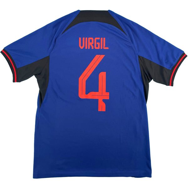 2022 Nederland WK Uit Shirt Virgil van Dijk #4 - 10/10 - (M) - Oldschool Voetbalshirts