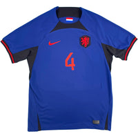 2022 Nederland WK Uit Shirt Virgil van Dijk #4 - 10/10 - (M) - Oldschool Voetbalshirts